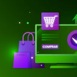 Ilustración de una el concepto de compra en una tienda en línea.