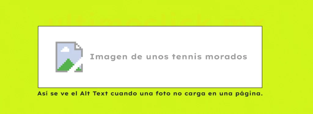 Ilustración ejemplificando cómo funciona el Alt text.